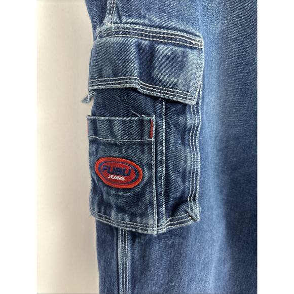 VTG 90s Y2K Fubu The Collection Cargo Jeans 32 x 34 - Picture 3 of 10